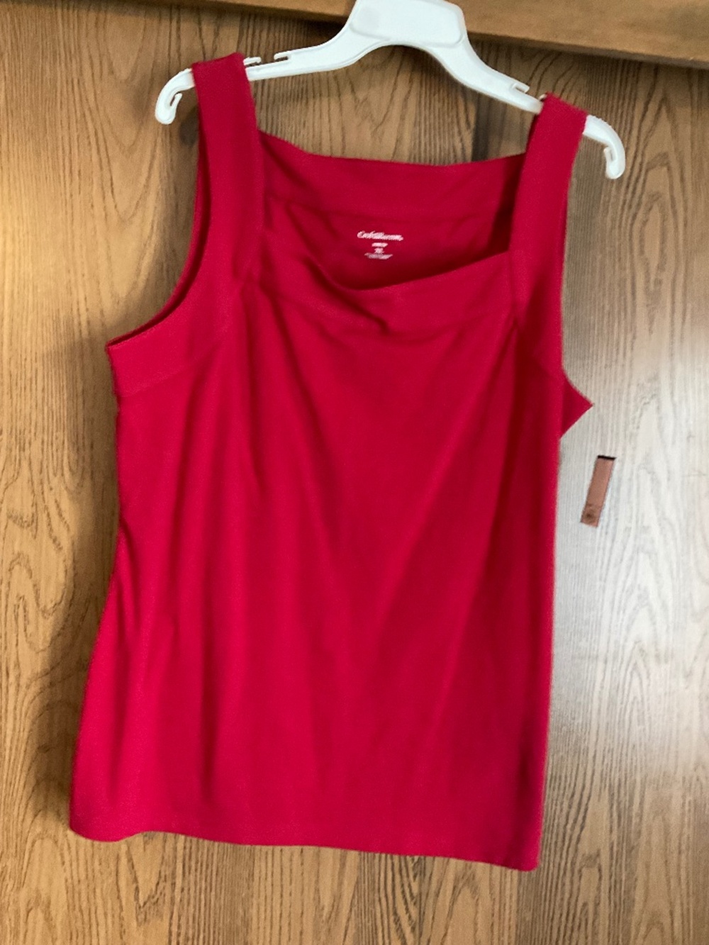 NWT Red Croft & Barrow square neck tank top sz X-Large